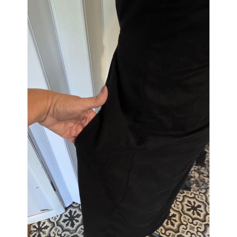 Japna Black Strapless Maxi Dress Open Back Tie Linen Blend XS formal small flaw - Picture 10 of 10